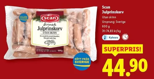 Scan - Julprinskorv