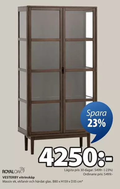 VESTERBY vitrinskåp