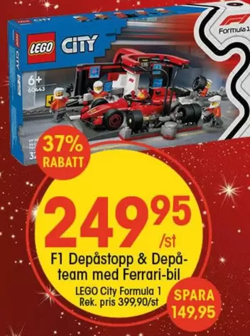 LEGO - F1 Depåstopp & Depåteam med Ferrari-bil