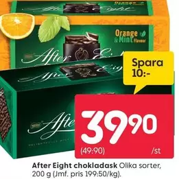 After Eight - chokladask Olika sorter