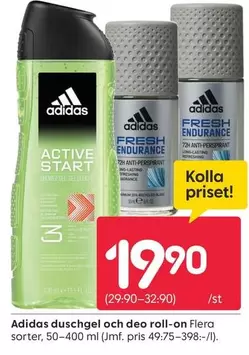 Adidas - duschgel och deo roll-on