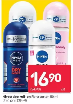 Nivea - deo roll-on Flera sorter