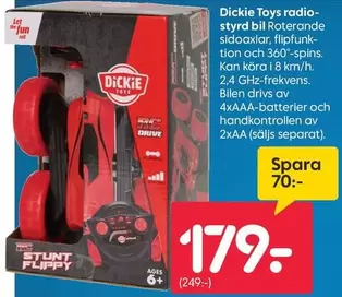 radio-styrd bil Roterande sidoaxlar, flipfunktion och 360°-spins