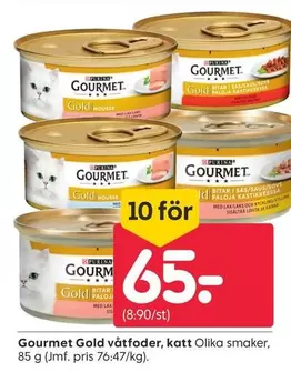 Gourmet - våtfoder, katt Olika smaker