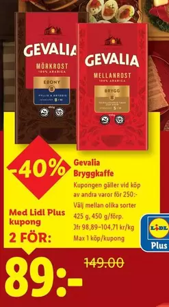 gevalia - Bryggkaffe