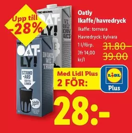 Oatly - Ikaffe/havredryck