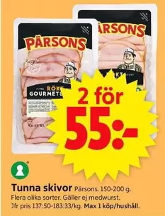 Pärsons - Tunna skivor