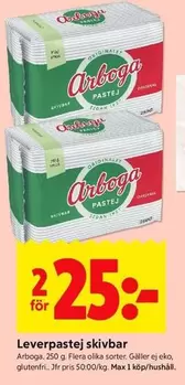 Arboga - Leverpastej skivbar