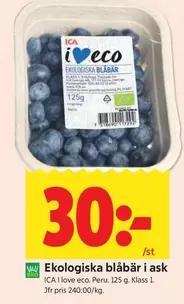 EKO - Ekologiska blåbär i ask