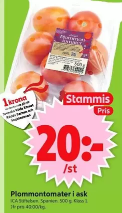 Plommontomater i ask