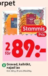 Gravad, kallrökt, najad lax