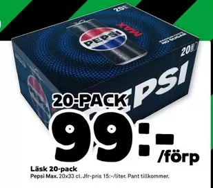 Pepsi - Läsk 20-pack