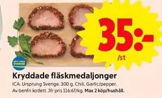 Kryddade fläskmedaljonger