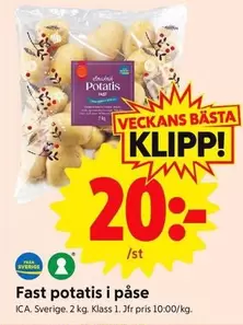 Fast potatis i påse
