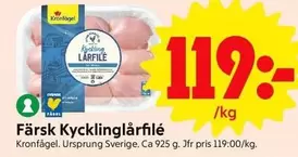 Kronfågel - Kycklinglårfilé