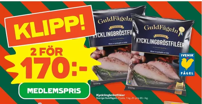 Guldfågeln - Kycklingbröstfiléer