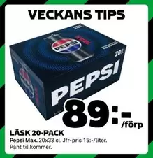 Pepsi - LÄSK 20-PACK