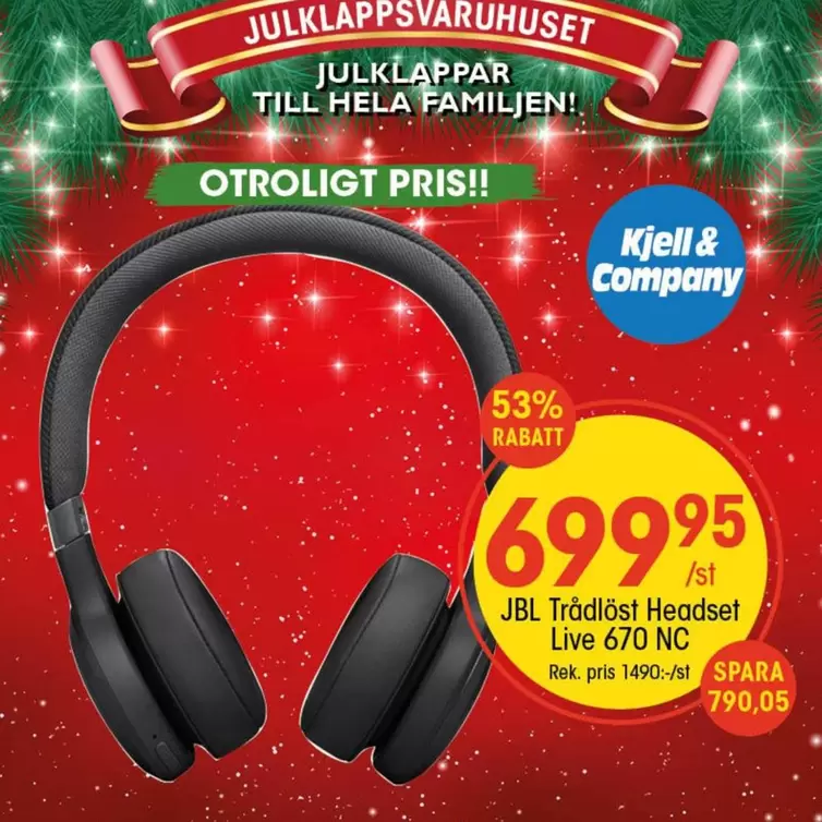 JBL - Trådlöst Headset Live 670 NC
