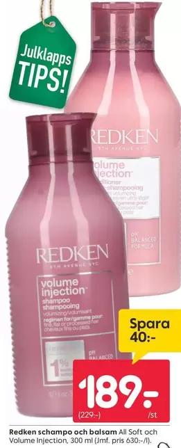 schampo och bolsom All Soft och Volume Injection