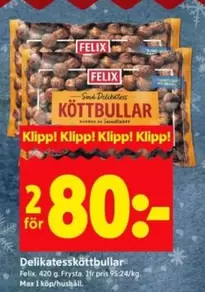Felix - Delikatessköttbullar