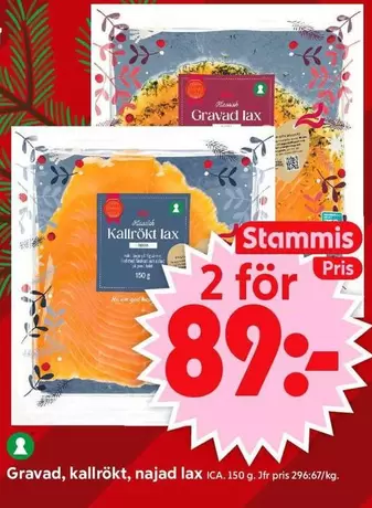 Gravad, kallrökt, najad lax