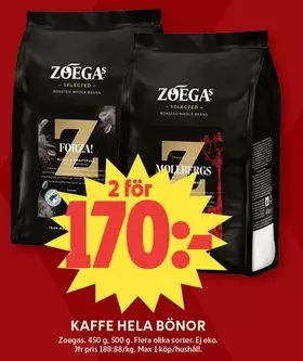 Zoegas - KAFFE HELA BÖNOR