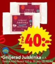 Griljerad Julskinka