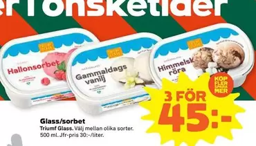 Triumf glass - Glass/sorbet