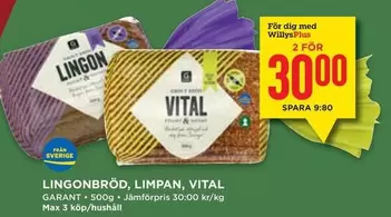 Garant - LINGONBRÖD, LIMPAN, VITAL