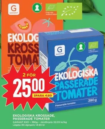 Garant - EKOLOGISKA KROSSADE, PASSERADE TOMATER