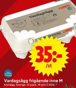 Kronägg - Vardagsägg frigående inne M