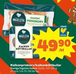 Ingelsta kalkon - Kalkonpriskorv/kalkonköttbullar