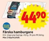 Färska hamburgare