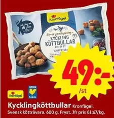 Kronfågel - Kycklingköttbullar