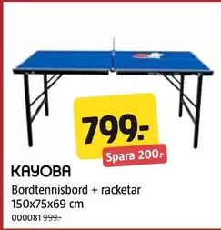 Bordtennisbord + racketar