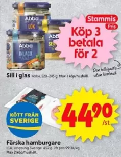 Abba - Sill i glas, Färska hamburgare