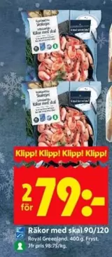 Royal Greenland - Räkor med skal 90/120