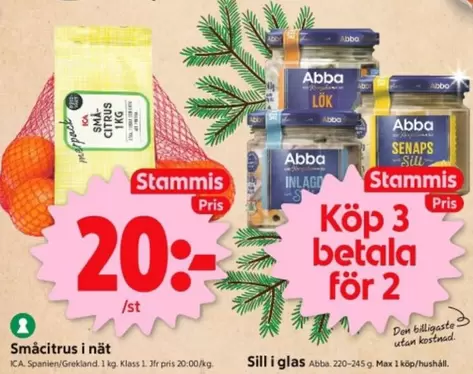 Abba - Småcitrus i nät, Sill i glas