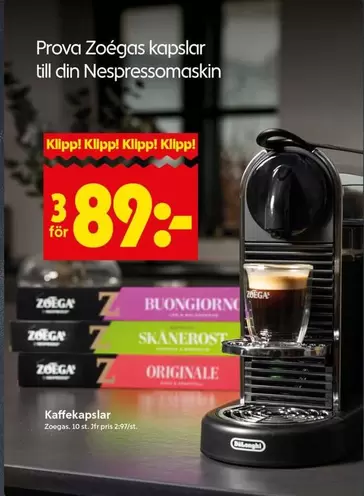 Zoegas - Kaffekapslar