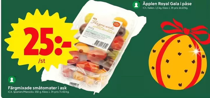 Färgmixade småtomater i ask