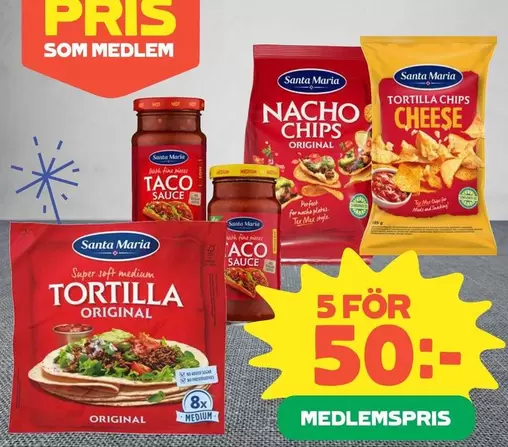 Santa Maria - TORTILLA, TACO SAUCE, NACHO CHIPS, TORTILLA CHIPS, ACO SAUCE