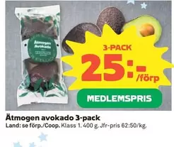Ätmogen avokado 3-pack