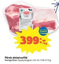 Scan - Färsk delad oxfilé