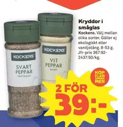 Kockens - Kryddor i småglas