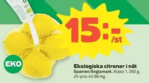 EKO - Ekologiska citroner i nät