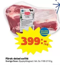 Scan - Färsk delad oxfilé