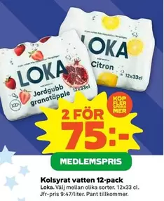 Loka - Kolsyrat vatten 12-pack