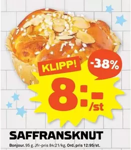 Bonjour - SAFFRANSKNUT