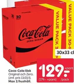 coca-cola - läsk Original och Zero