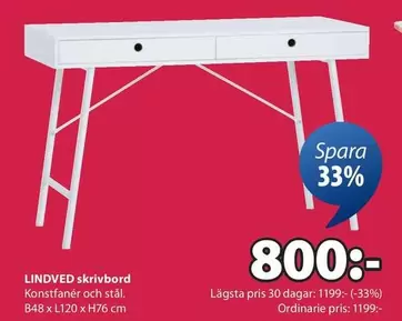 LINDVED skrivbord